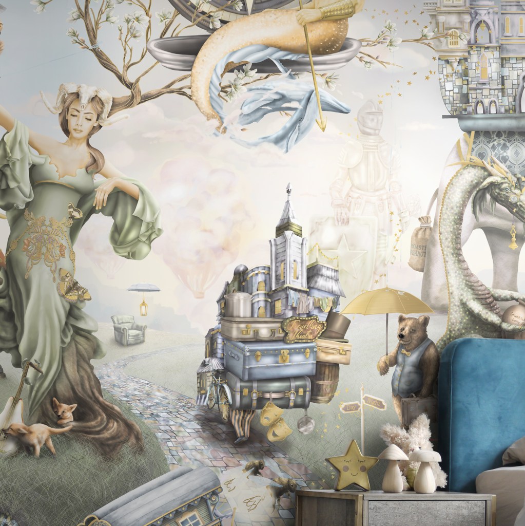 Whimsical Woodland Ocean King Wallpaper Mural for Boys Bedroom | Custom Made to Measure Nursery Wall Mural