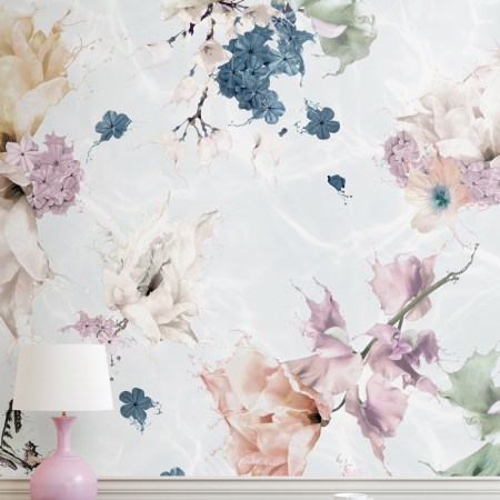Submerse Floral Girls Custom Wallpaper by Will o The Wisp Wallpaper and Wall Murals