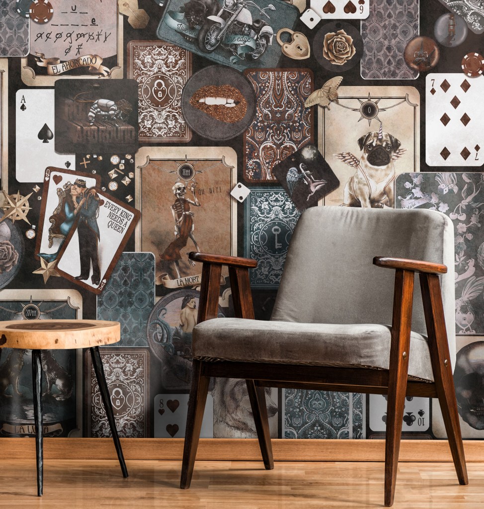 industrial Vintage Quirky Unique commercial wallpaper Trinket