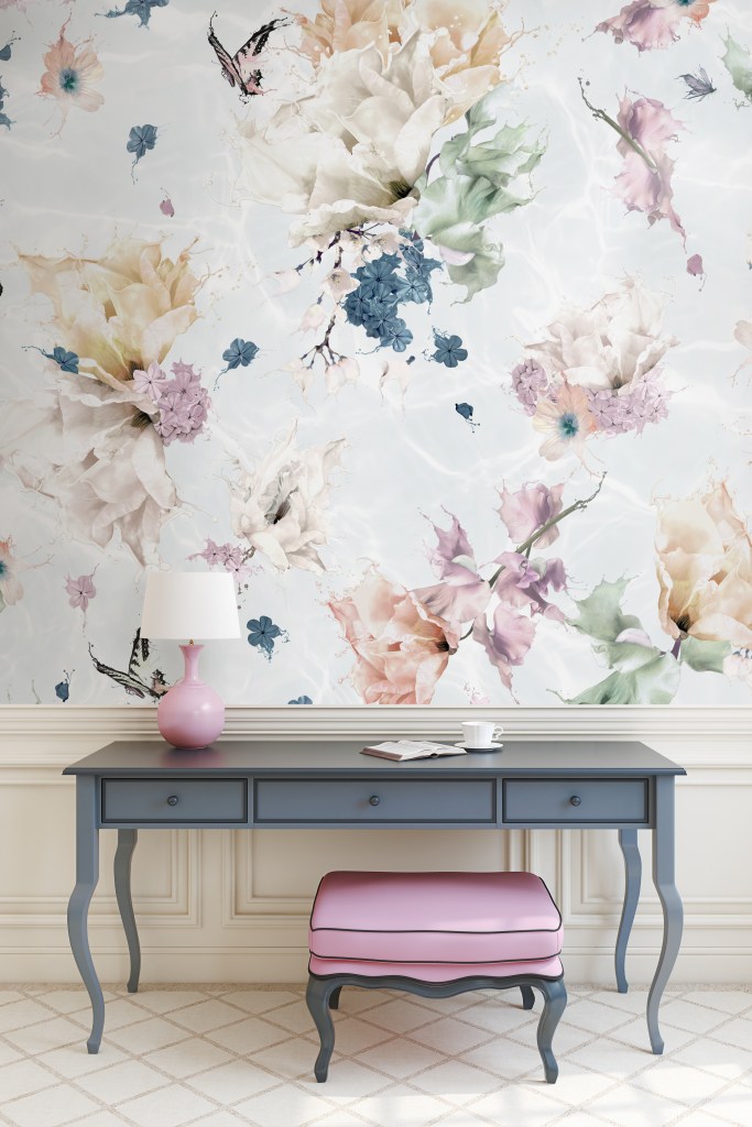 large scale floral butterfly wallpaper luxury designer 