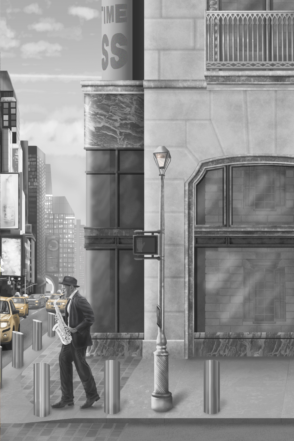 New York wallpaper mural artist