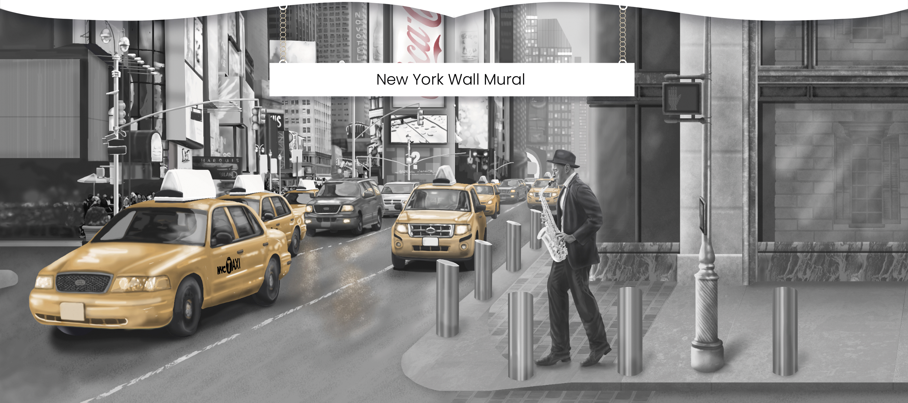 New York Wall Mural Wallpaper Times Square
