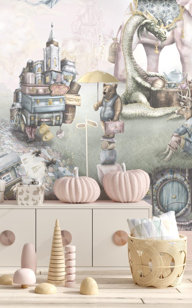 Exquisite girls wallpaper wall mural