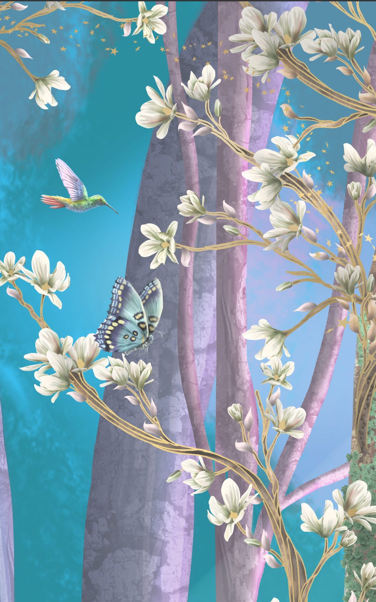 Enchanted Fairy Forest Wallpaper Mural