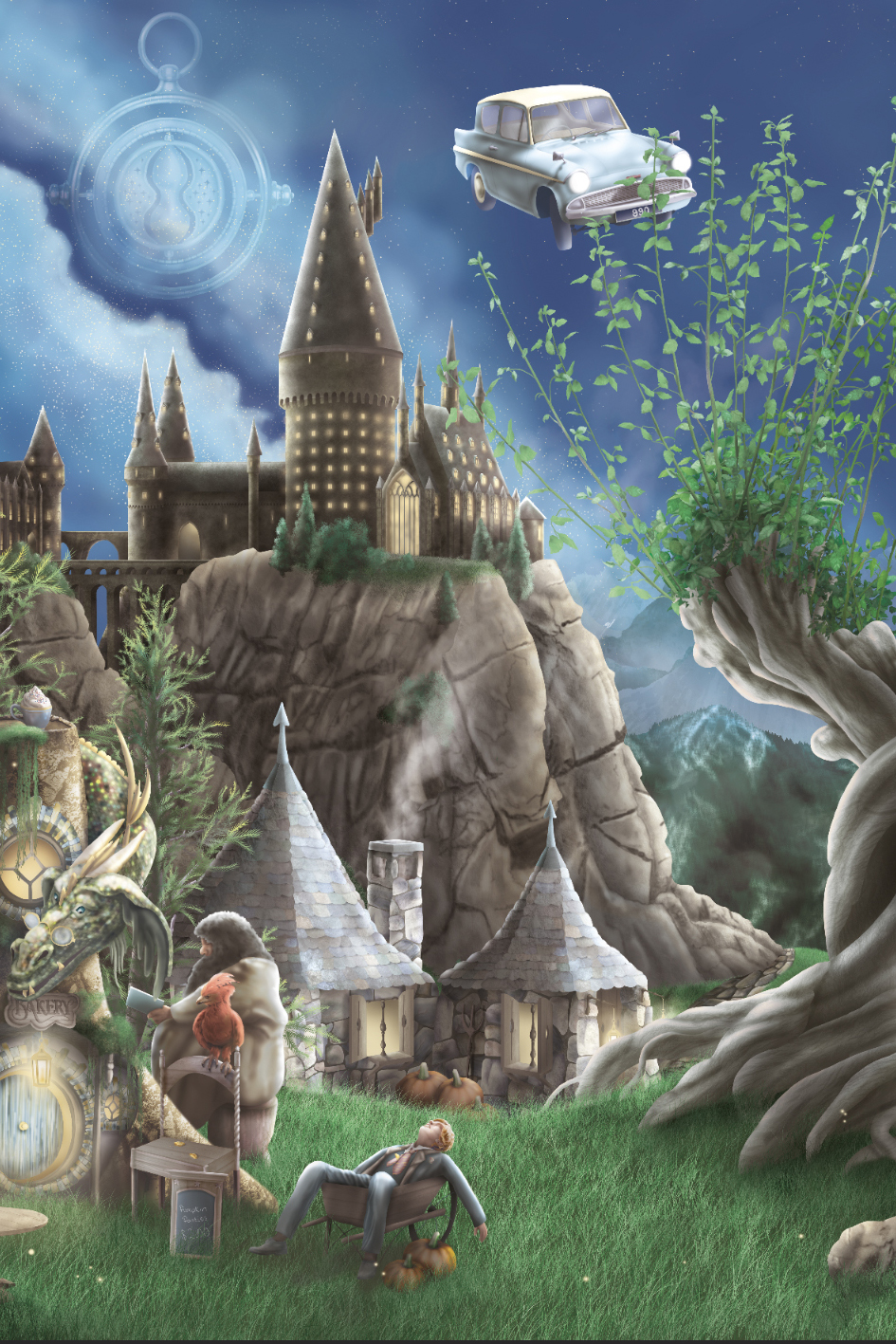 Kids custom wallpaper wall murals harry potter