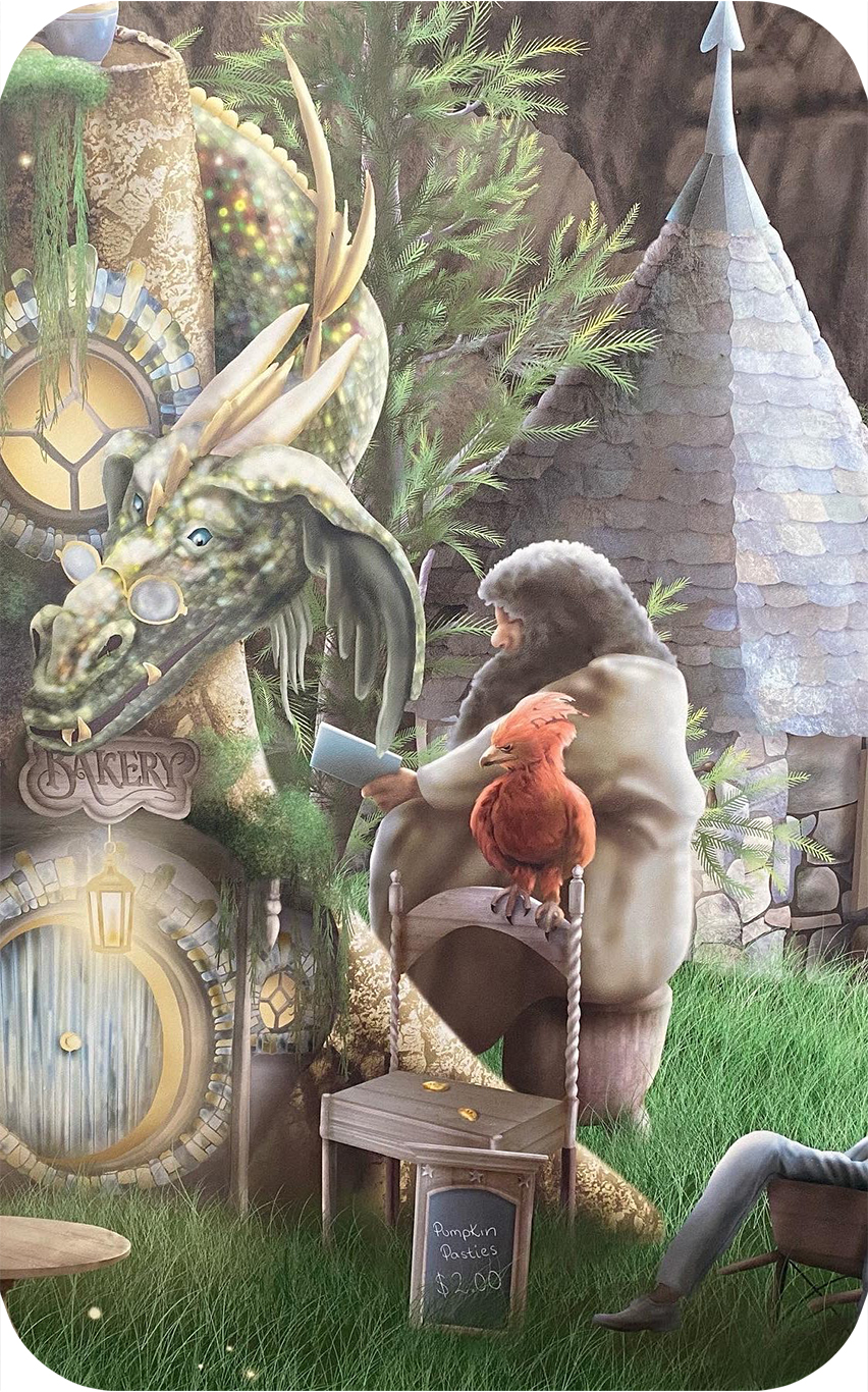 Harry potter custom wallpaper wall mural Hagrid dragon