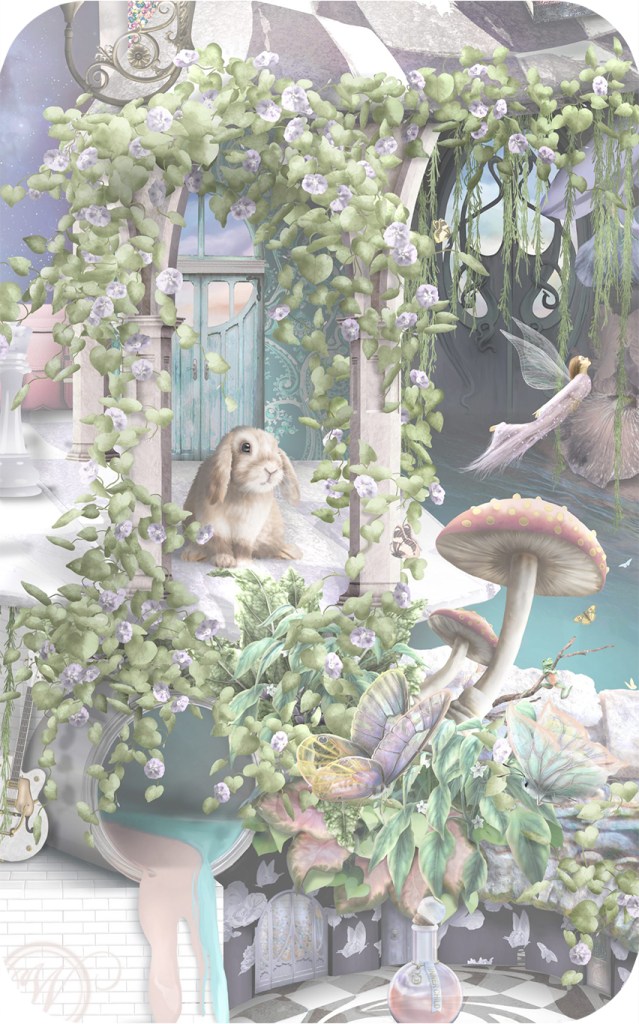 fairytale storybook girls nursery wallpaper beautiful fairies woodland magical rabbits
