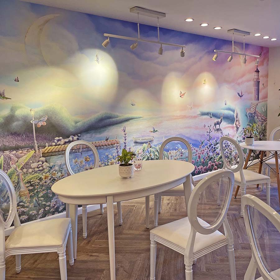 lavande-wellness-boutique elixir de la lune wallpaper custom wall mural