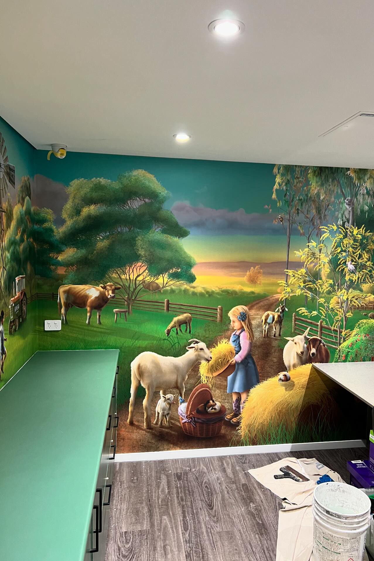 custom bespoke wallpaper wall mural daycare early learning centre