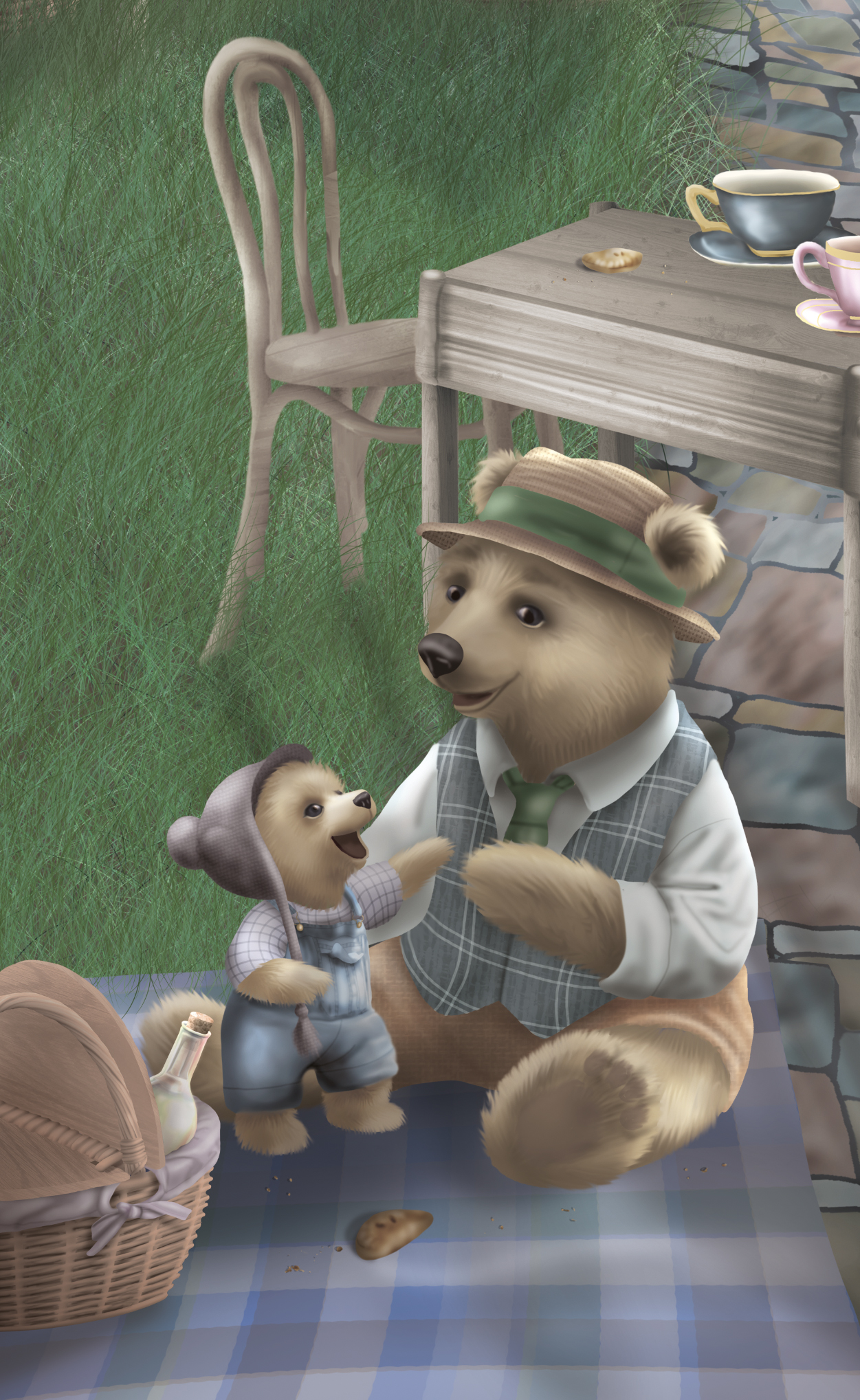 Baby bear woods papa bear wallpaper wall mural