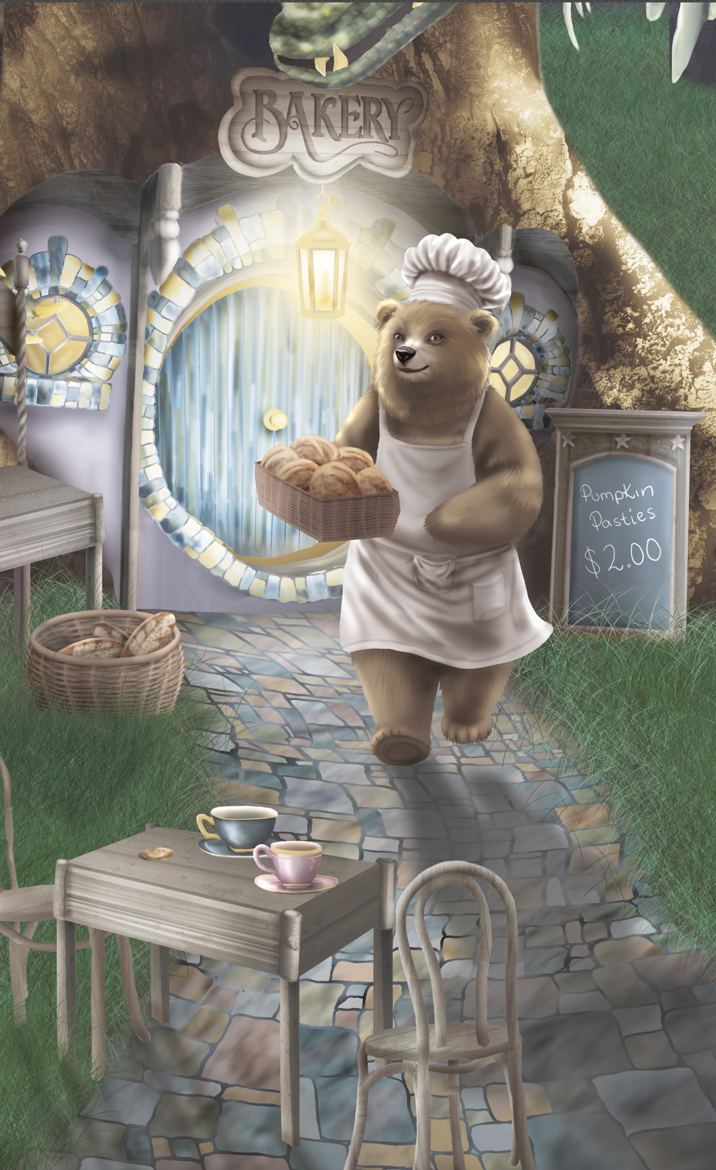 bear woods enchanted forest tree houses bakery bear