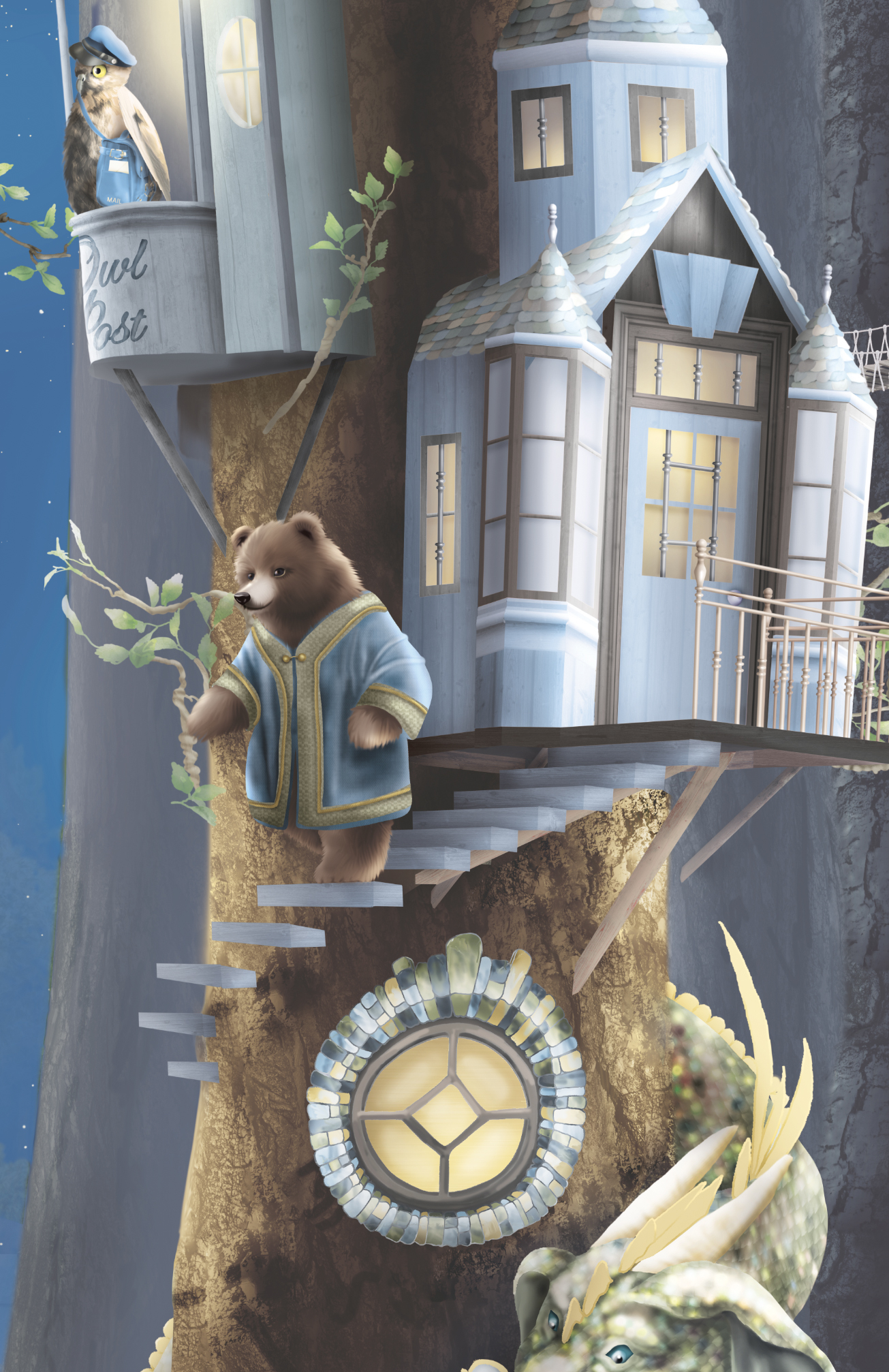 bear woods enchanted forest tree houses Bear