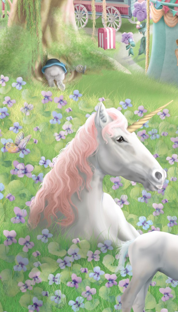 Unicorn girls wallpaper wall mural