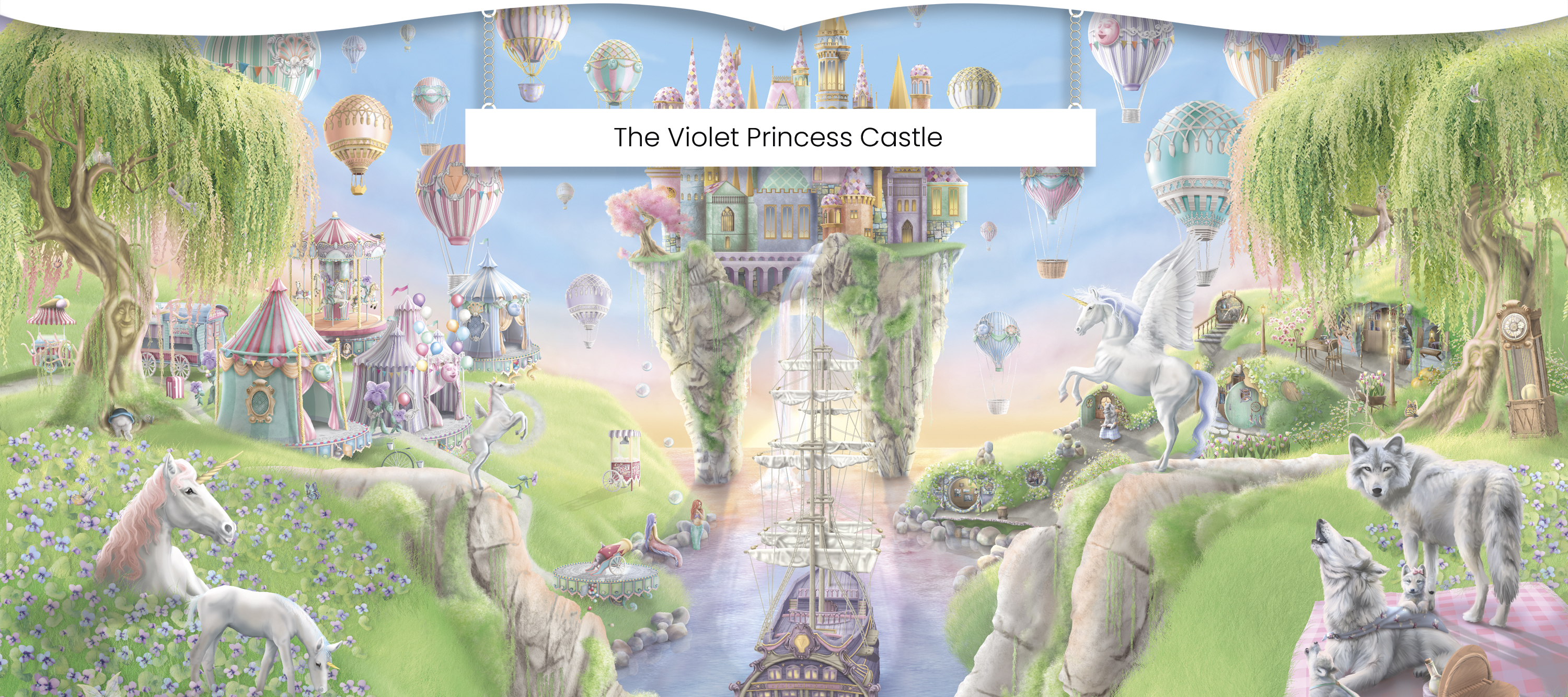 princess Castle Girls wallpaper mural