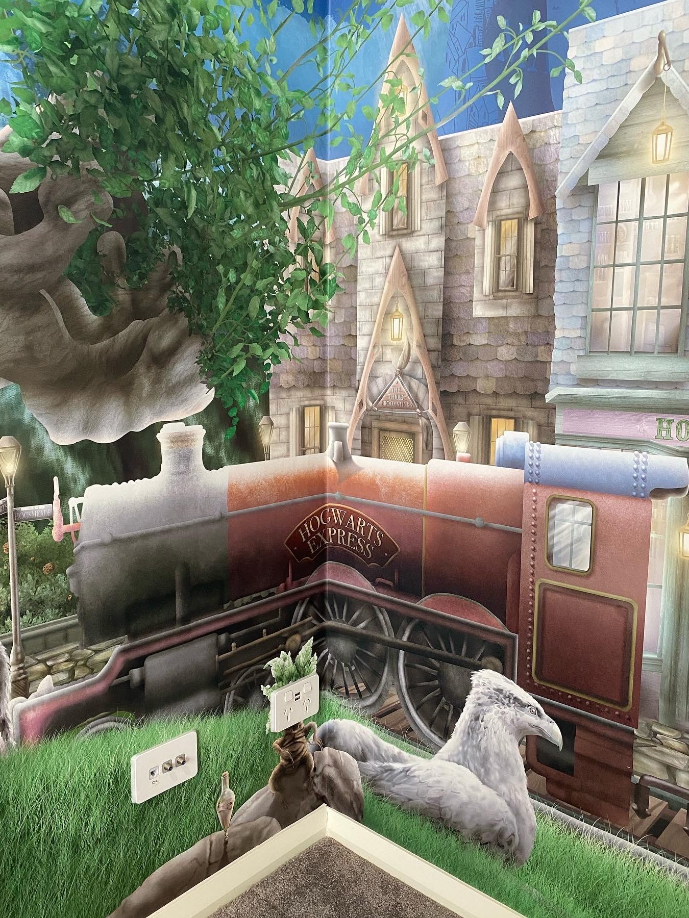 Hogwarts express hippogriff hogsmeade village station Harry Potter wallpaper wall mural